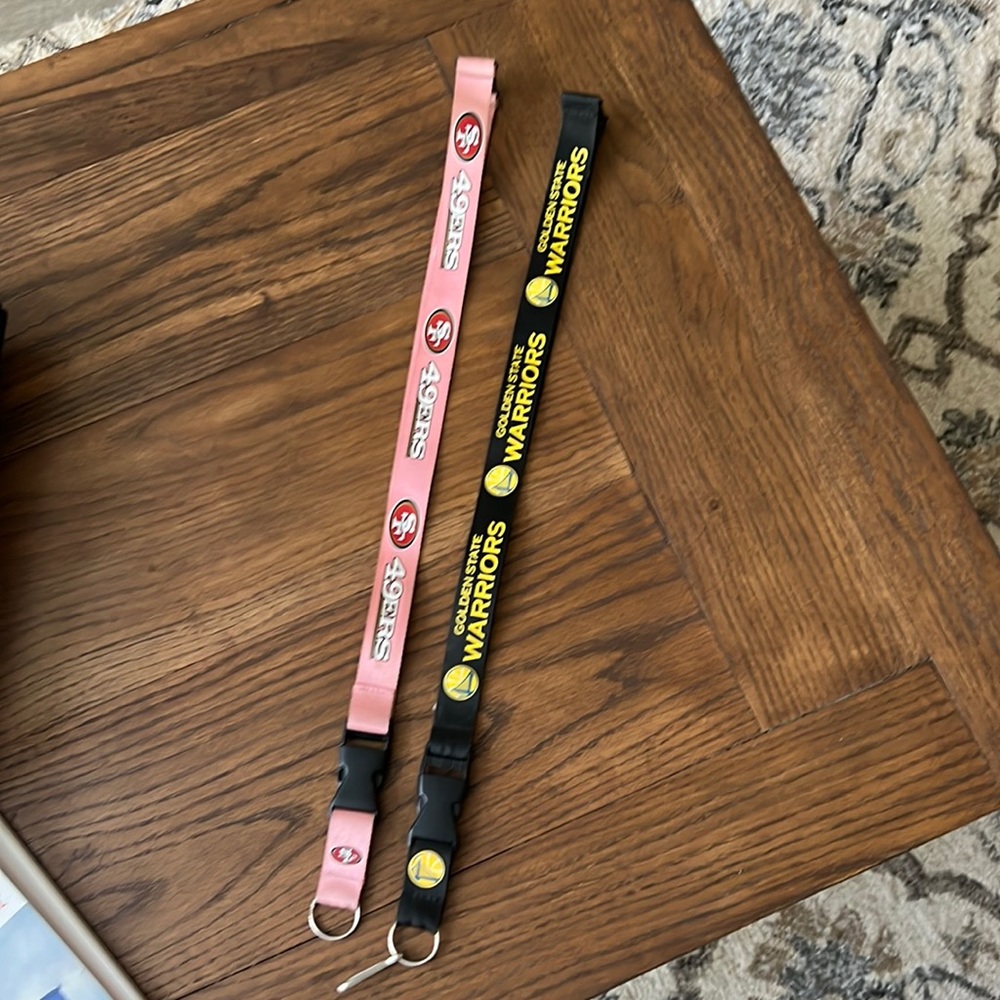 2 Bay Area Lanyards. SF 49Ers and Golden State Warriors Unisex